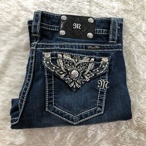 Miss Me Bedazzled Signature Bootcut Jeans